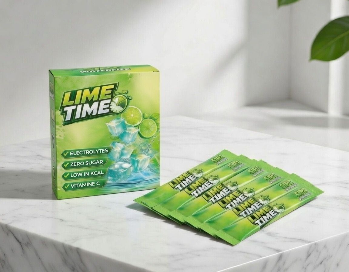 SIPZ Waterfizz Lime Time – Limoen-Munt Hydratatiepoeder (10 porties)